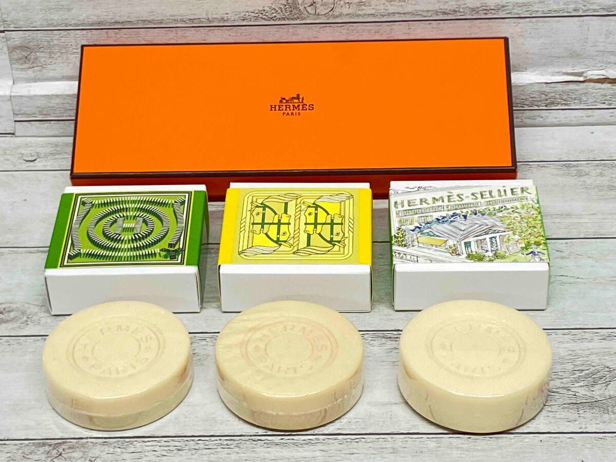 HERMES エルメス パフュームドソープ 3点セット 石けん