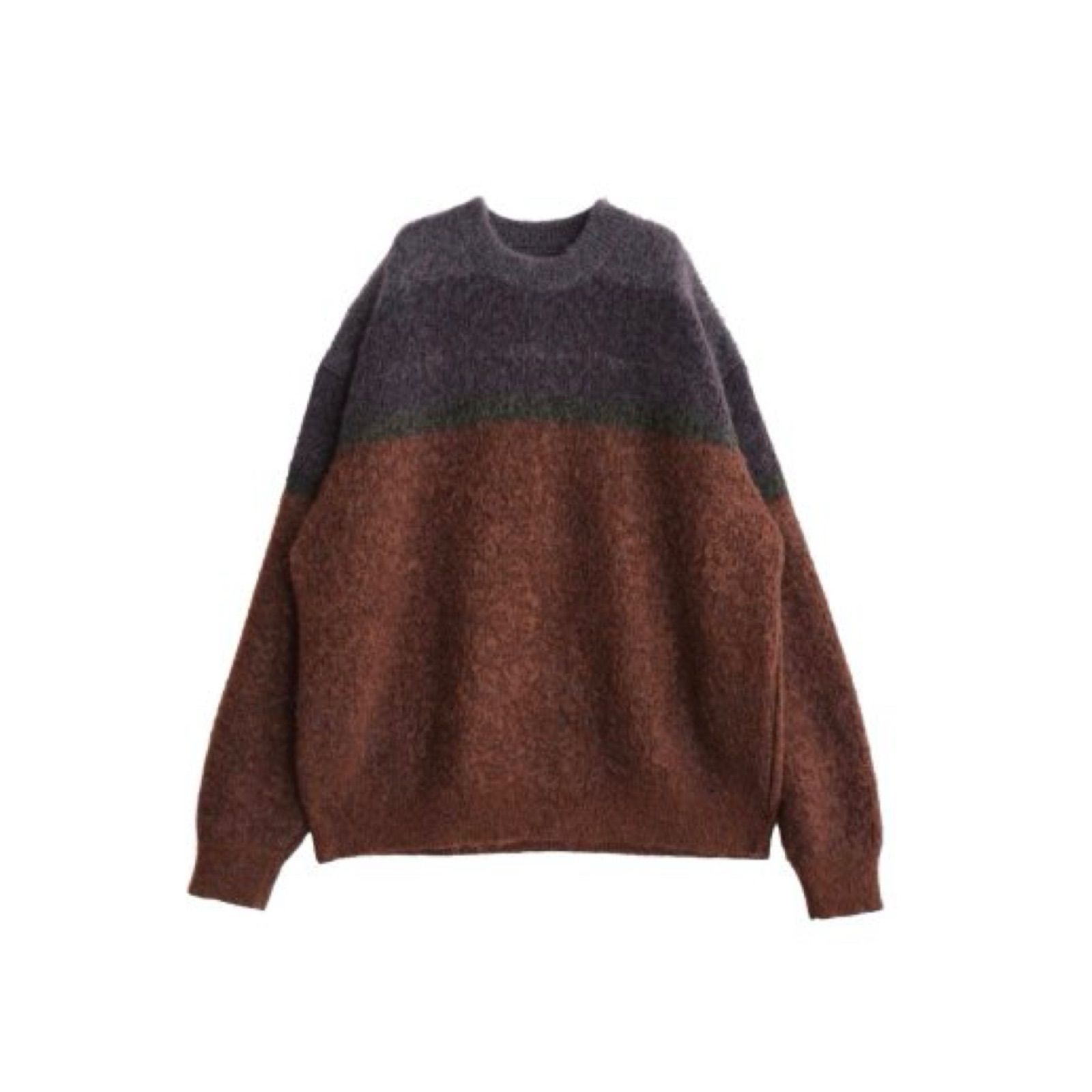 【新品】YOKE（ヨーク）STILL BORDER CREWNECK YK22AW0417S BROWN RED / size 1