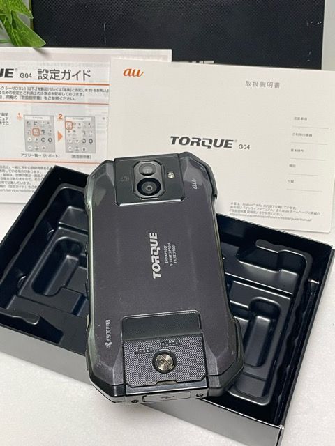 SIMフリー◇ 京セラ TORQUE G04 KYV46 ブラック☆au simロック解除済 高耐久 防水 防塵 本体 スマートフォン 説明書・箱付き  アンドロイド 利用制限〇 管理NO：S1 - メルカリ