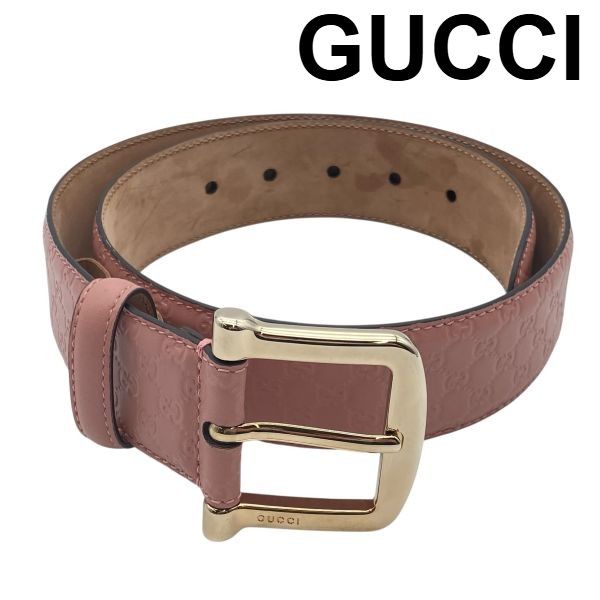 ○ 美品 グッチ GUCCI ベルト マイクログッチシマ GG柄 バックル