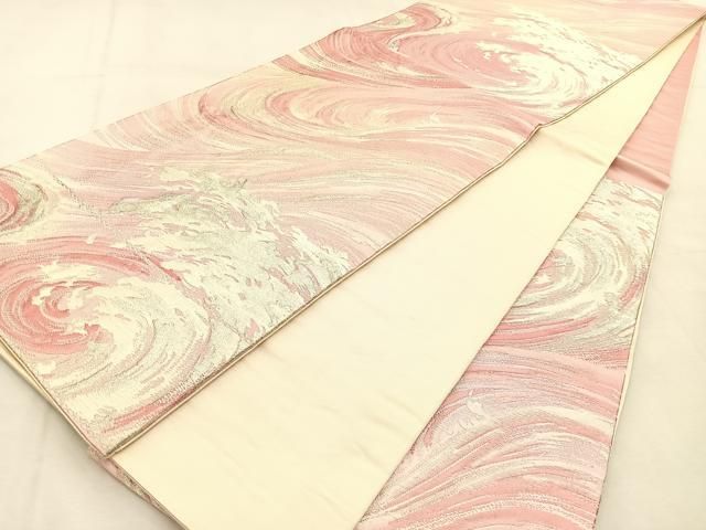 平和屋着物□六通柄 本袋帯 伊太利華文 金糸 正絹 逸品 BAAT6829hv 平和