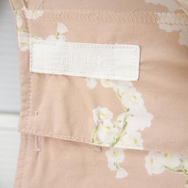 spc ピンクハウス PINKHOUSE ワンピース ピンク 白 ノースリーブ