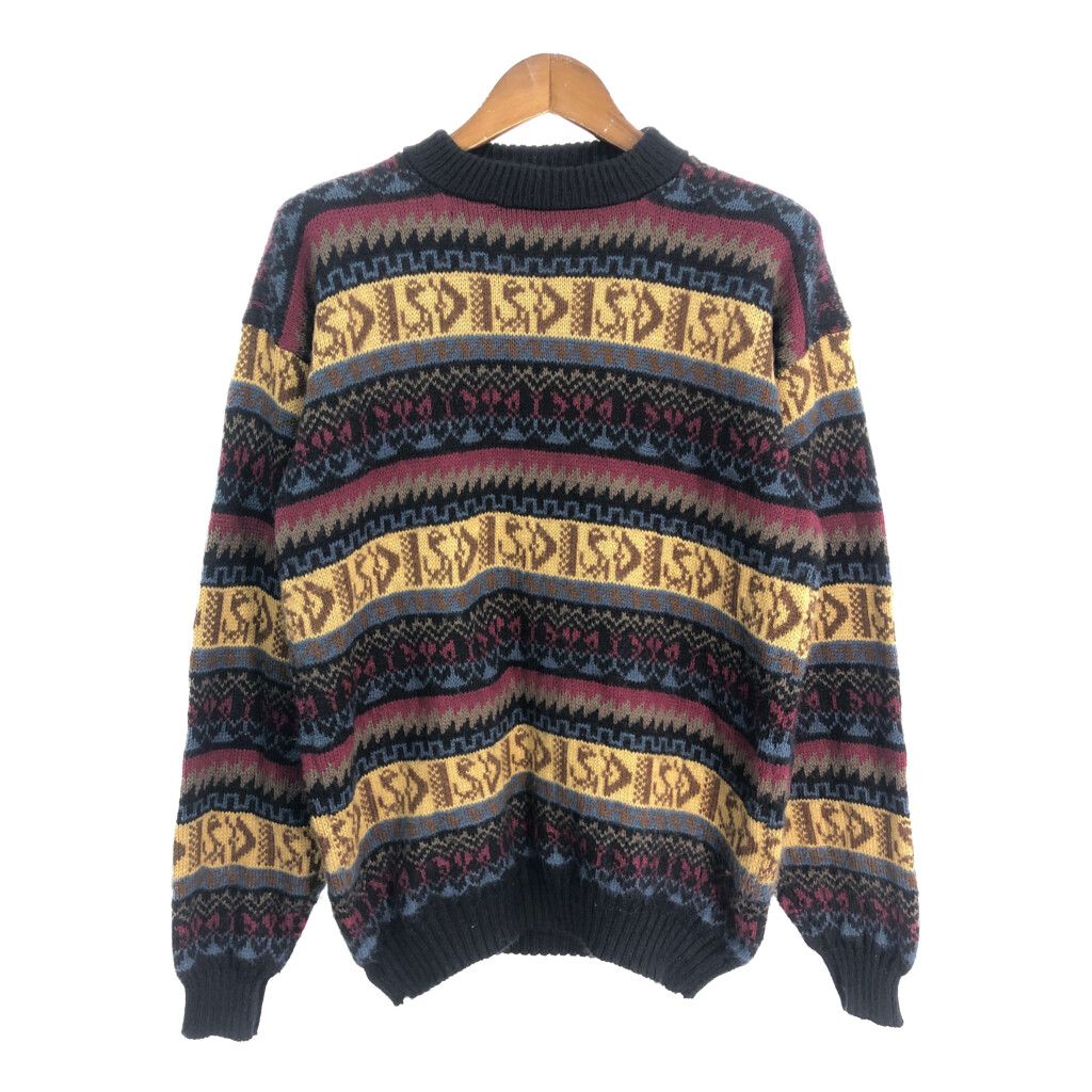 GAＭBOA アルパカ ニット セーター マルチカラー (メンズ L相当) 中古 古着 S8316