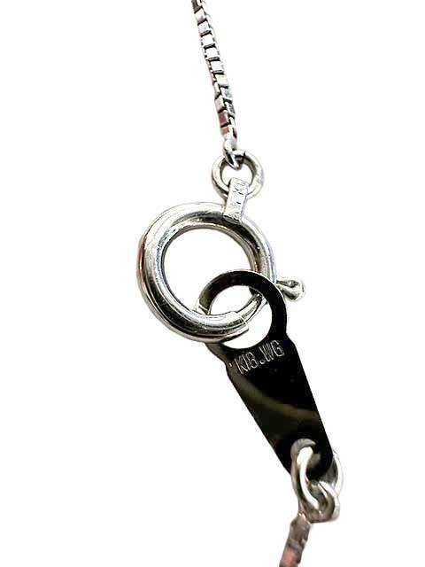 K18WG ネックレス ベネチアンチェーン 金 幅約0.7cm 約2.2g＿S13＿s-0349-r13＿セルモアから