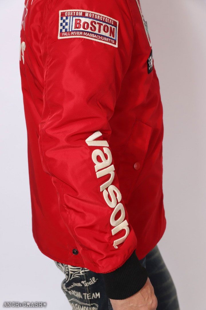 VANSON バンソン MA-1 フライトジャケット レッド XL VANSON バンソン オープンボトム MA-1 NVJK-2308 レッド フライト
