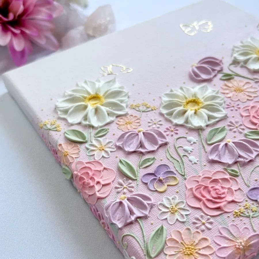 テクスチャーアート フラワー 花 フラワーテクスチャーアート アートパネル インテリアアート 癒し WWW_IBETON_RU