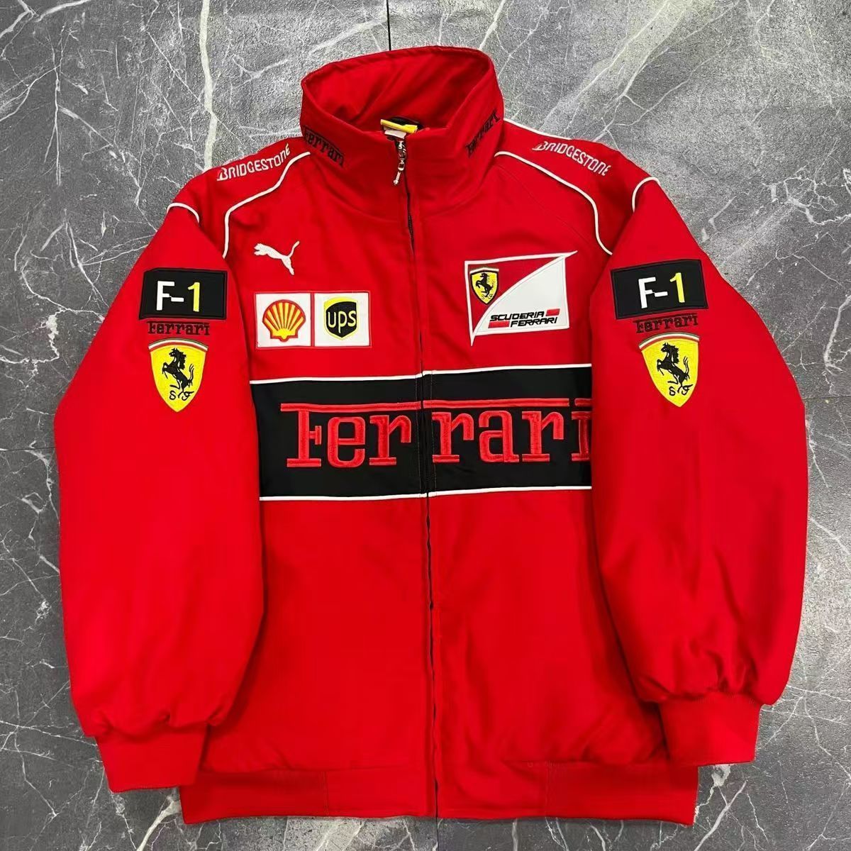 Ferrari フェラーリ F1 レーシングジャケット ブルゾン 刺繍
