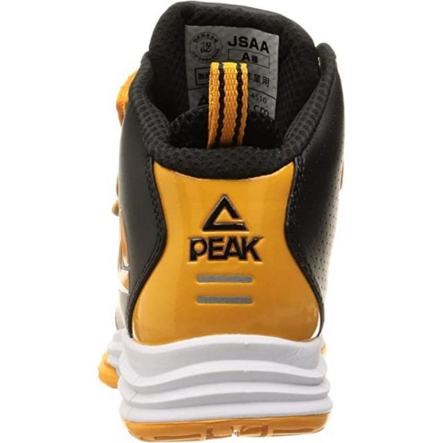 PEAK ピーク セーフティシューズ BAS-4510 ブラックｘイエロー 26.0cm 安全靴 作業靴 スニーカー 軽量 抗菌防臭 HRDEVELOPMENT_JP