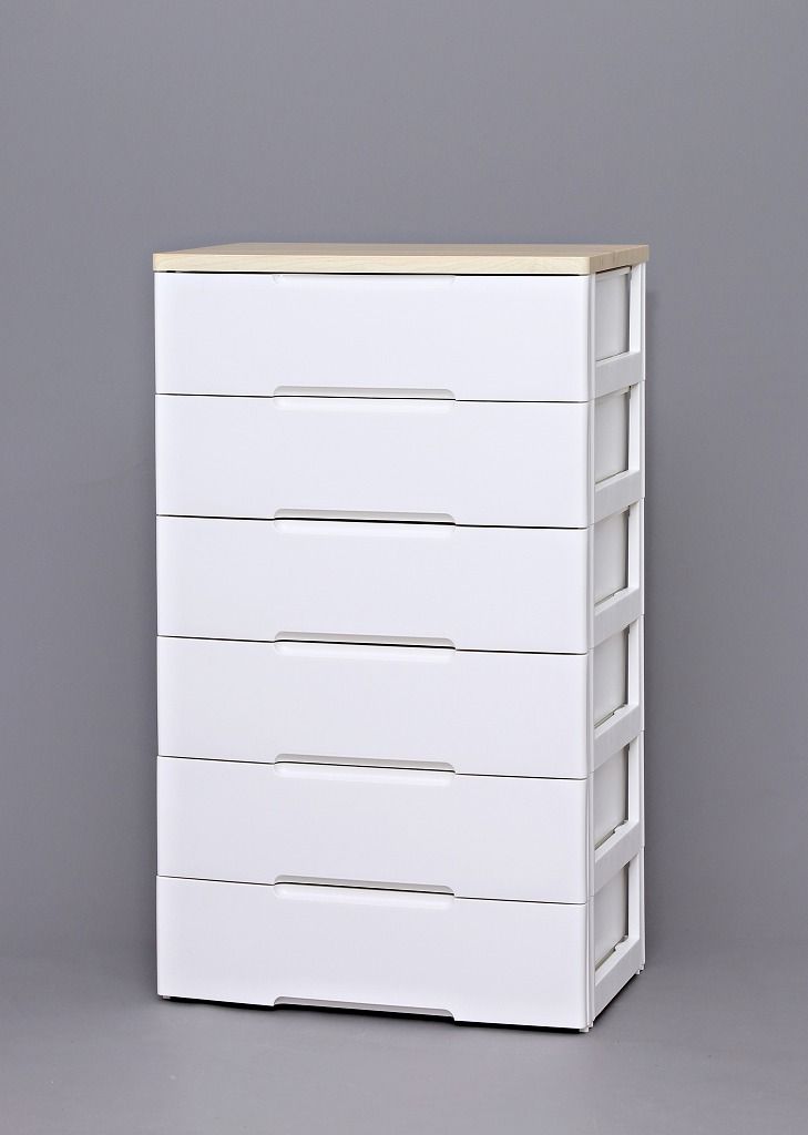 アイリスオーヤマ チェスト ラクラク引出し 木天板 6段 幅80.5×奥行51×高さ138.5cm HG-806 IRIS OHYAMA