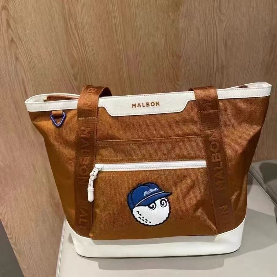 マルボンゴルフ Malbon ボストンバッグ ショルダーバッグ ブラウン