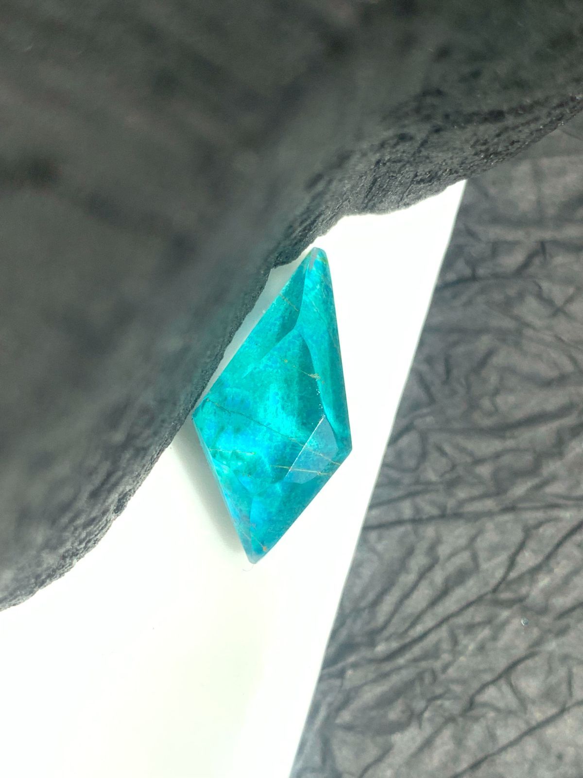 珪孔雀石（クリソコラ）×ルチルクォーツ ダブレットストーンリング シルバー 24 珪孔雀石（クリソコラ）×ルチルクォーツ ダブレットストーンリング