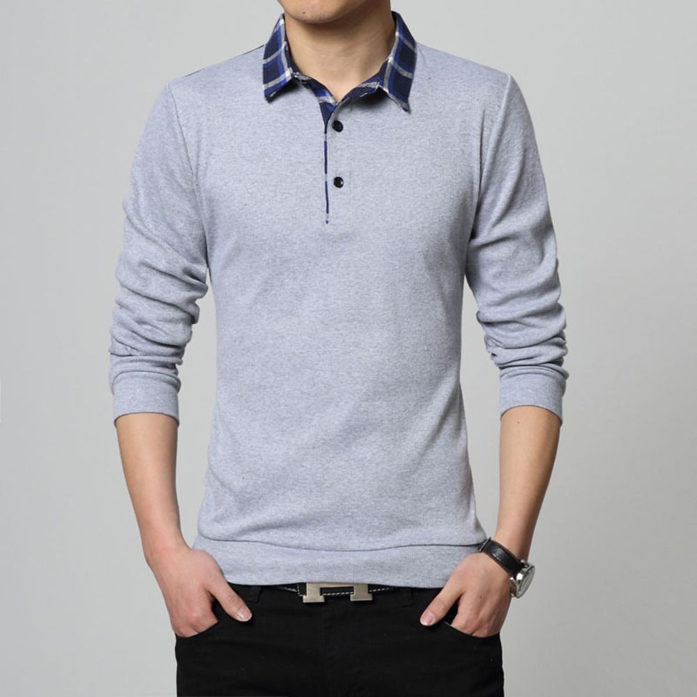 グレー  L  ポロシャツ メンズ 長袖ポロシャツ ポロシャツ メンズ 長袖 Poloシャツ ポロシャツメンズ Poloシャツメンズ 長袖シャツ 長袖ポロシャツ ステンカラーシャツ メンズポロシャツ ゴル