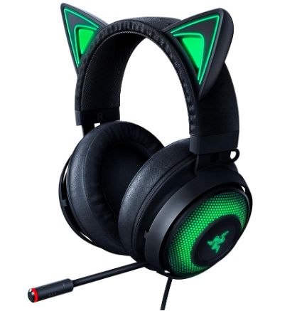 ♥品 Razer Kraken Kitty Black ゲーミングヘッドセット USB THX7.1 ネコミミ