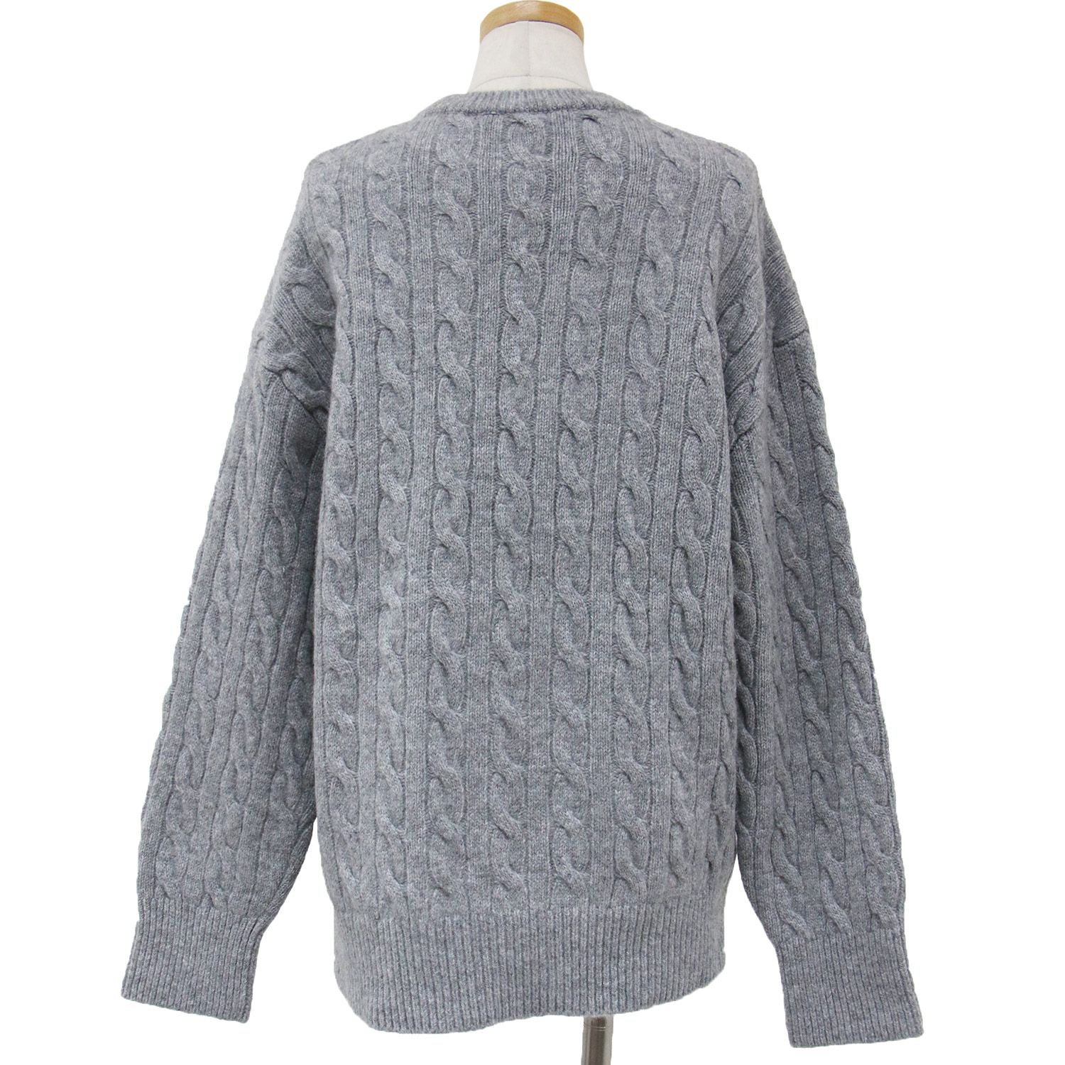 ドゥーズィエムクラス カシミヤ ウール ケーブル ニット グレー Deuxieme Classe ドゥーズィエム クラス ニット セーター トップス