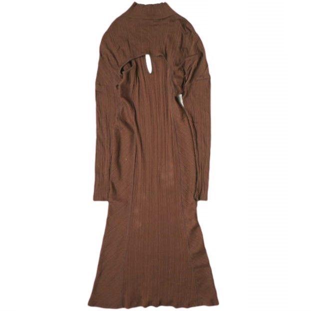 mamekurogouchi ランダムリブオーガニックコットンワンピース