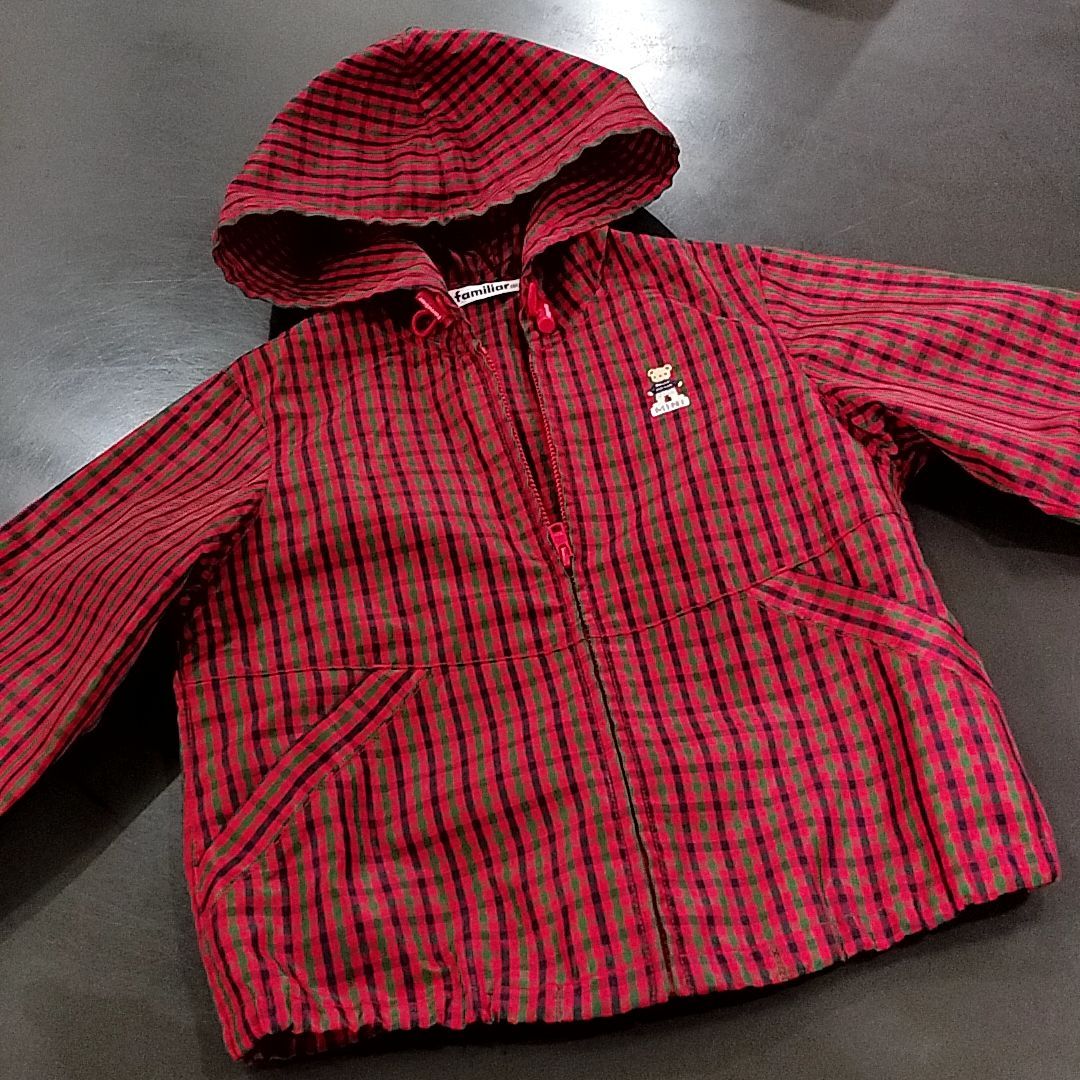 ファミリア　新品、未使用　赤いパーカー（110） パーカー｜ベビー・子ども服のfamiliar(ファミリア)公式ブログ