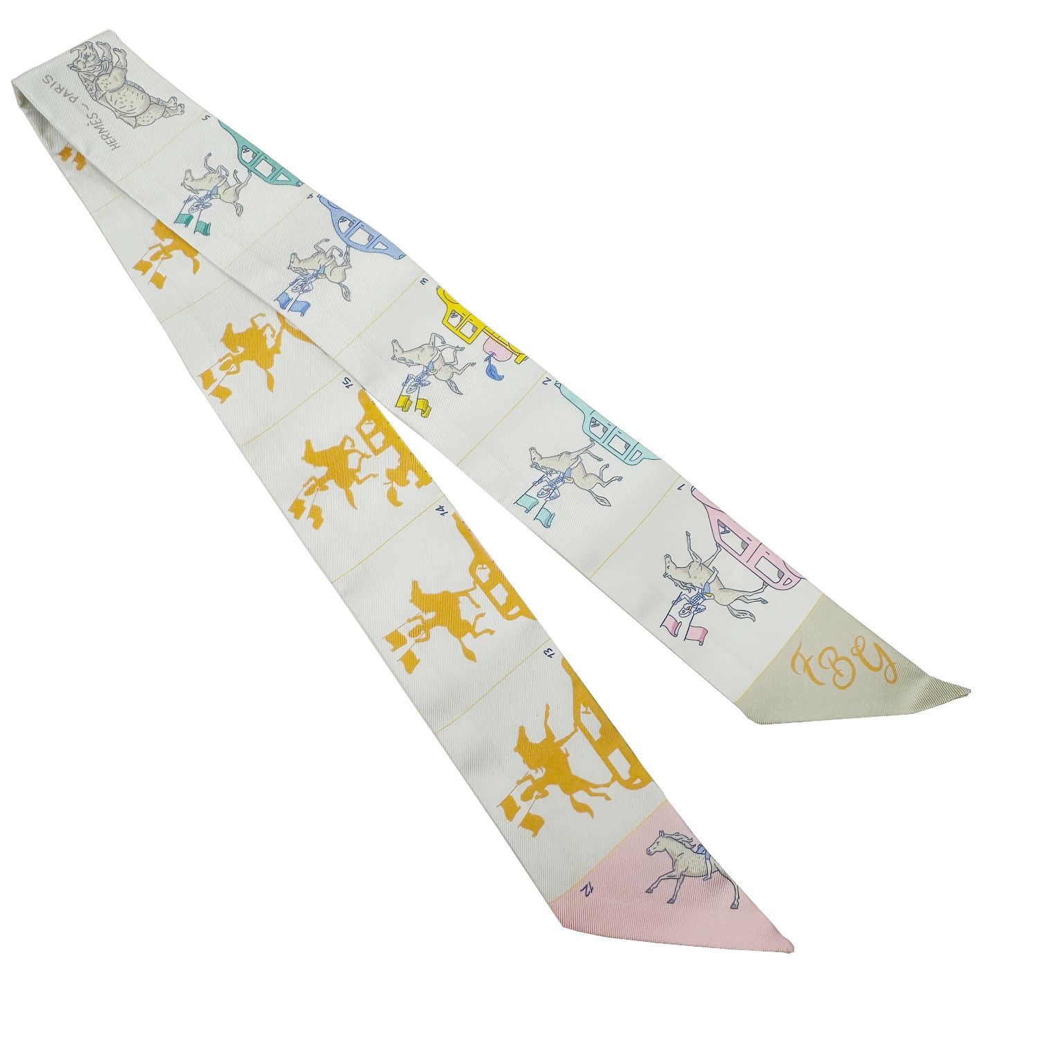 Hermès イエロー スカーフ ツイリー エルメス 新品 HERMES エルメス 24