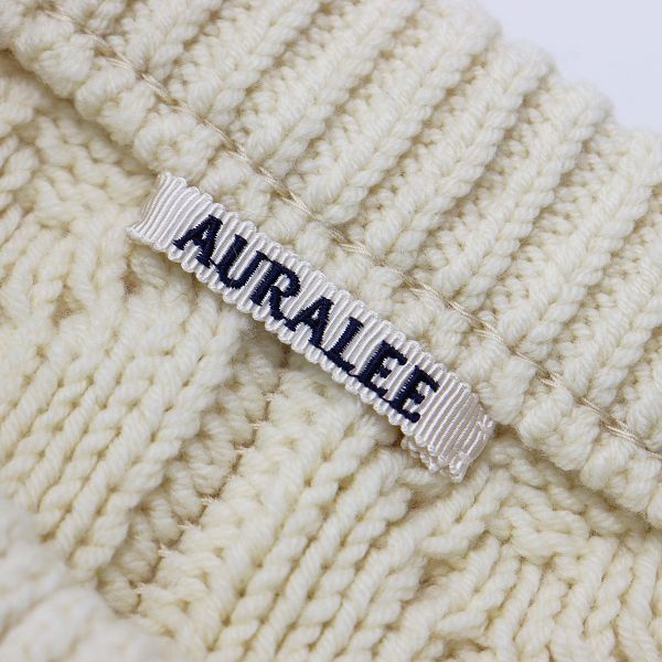 美品 AURALEE オーラリー HARD TWIST MERINO ARAN KNIT VEST ハード