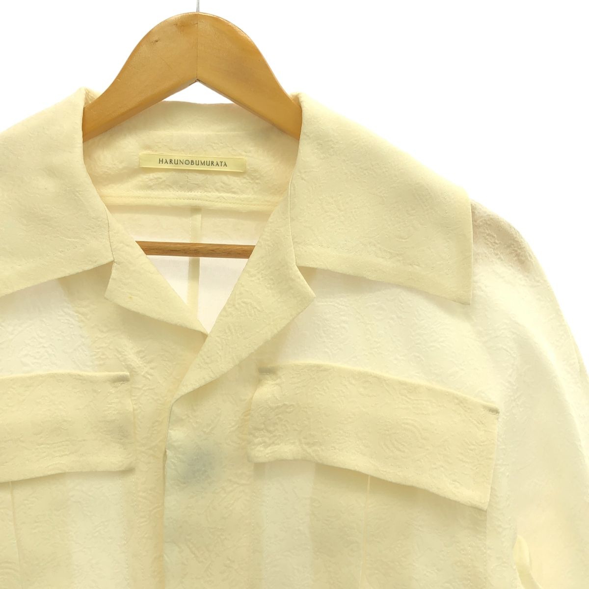 HARUNOBUMURATA / ハルノブムラタ | シルク ジャガード オープンカラー