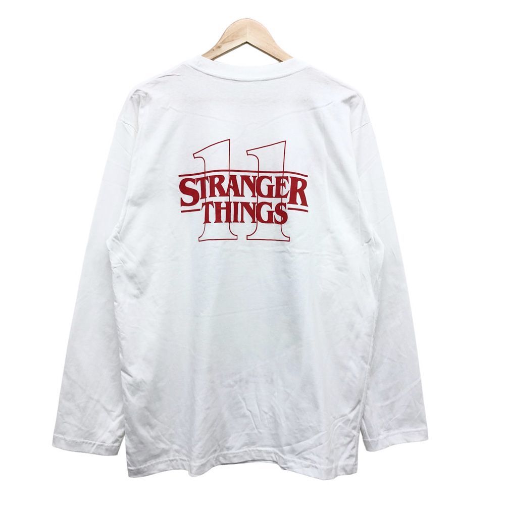 新品 ストレンジャーシングス イレブン EGGO THIEF ロンT 白 XL