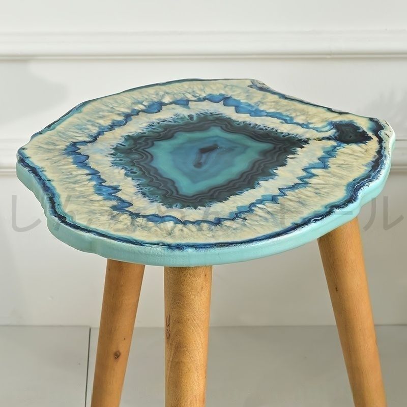 サイドテーブル ジオード風 モダン 個性的 コンパクト 木製 おしゃれ かわいい インテリア 北欧 三脚 タイプ コーヒーテーブル 4-7 MARWIL-DEMENAGEMENTS_CH