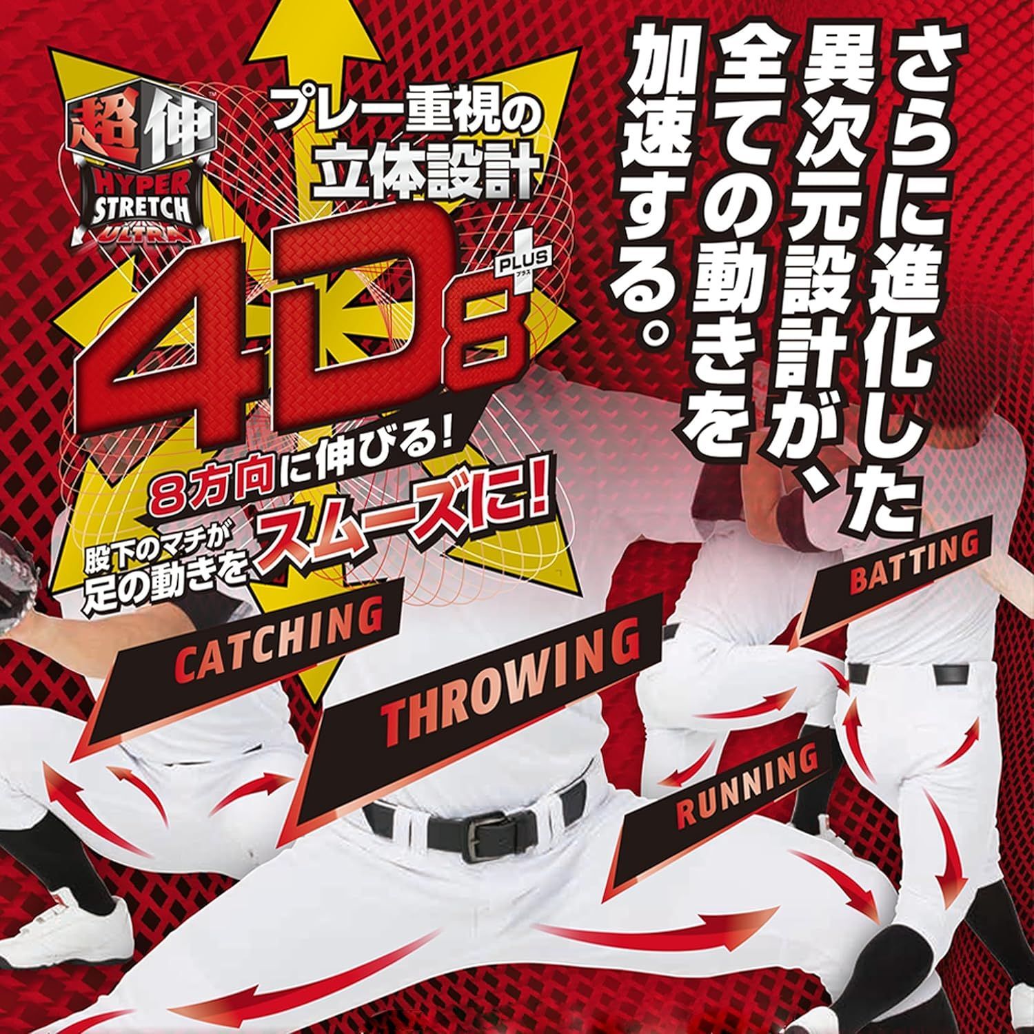 【人気商品】 ■ ローリングス rawlings 野球 ユニフォーム 練習着 練習パンツ 公式戦対応 4D8+plus ウルトラハイパーストレッチパンツ SF ショートフィット APP14S01-NN　SS～2XOサイズ