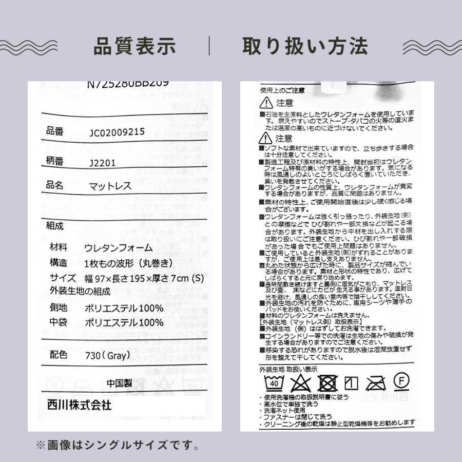 西川 ウェーブ高反発マットレス