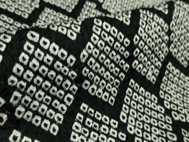 平和屋着物○上質な小紋 総絞り 手描き 花唐草文 正絹 逸品 DAAQ3227ps