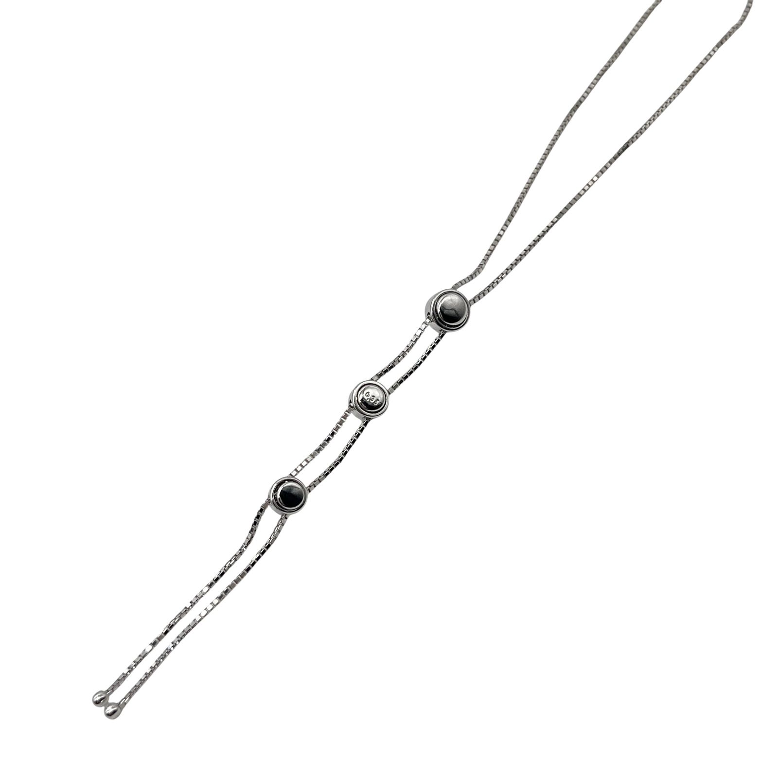 TASAKI タサキ ネックレス ダイヤモンド 0.35ct トリロジー K18WG 6.1g シルバー