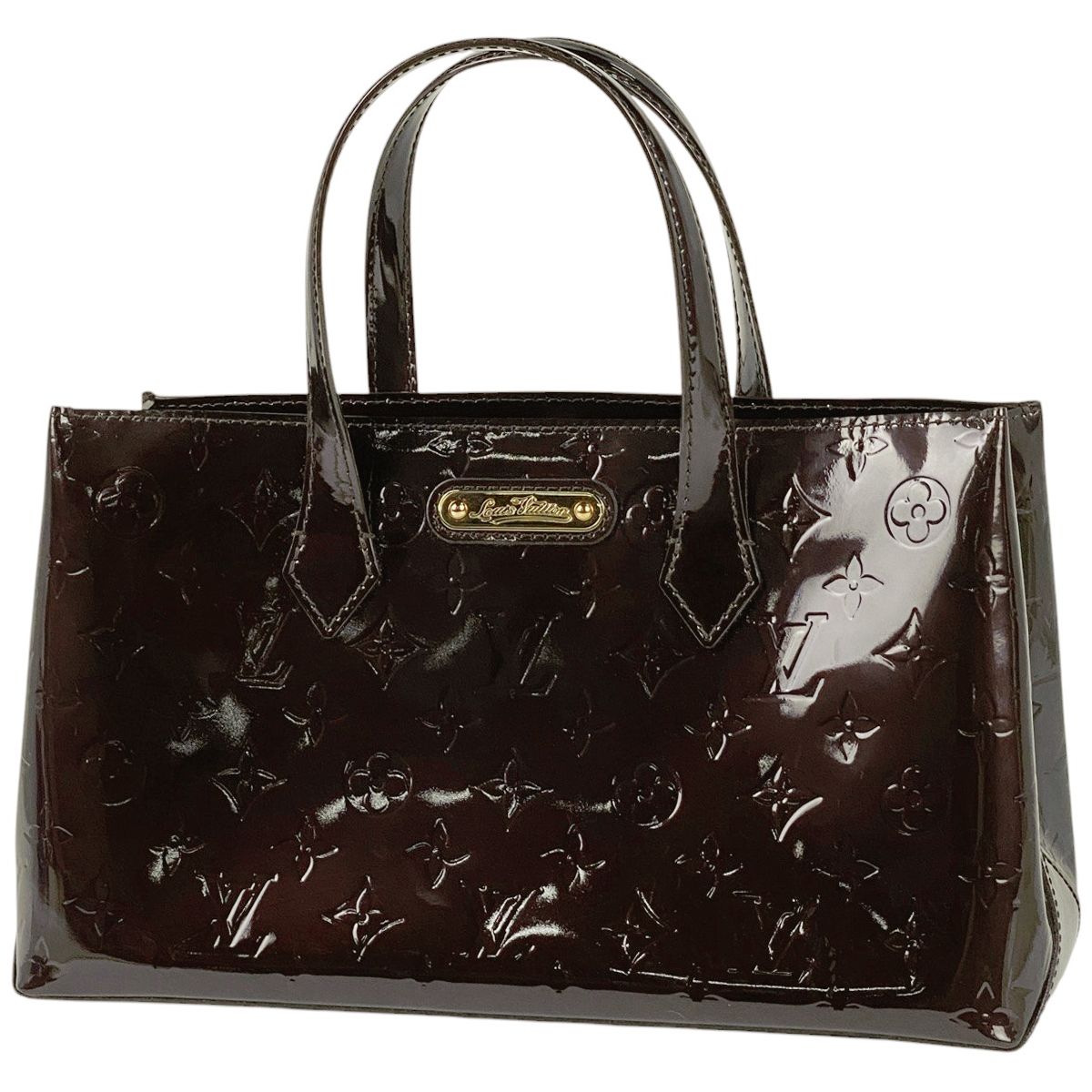 ルイ ヴィトン Louis Vuitton ウィルシャー PM 手提げ エナメル ハンドバッグ モノグラムヴェルニ アマラント M93641 レディース