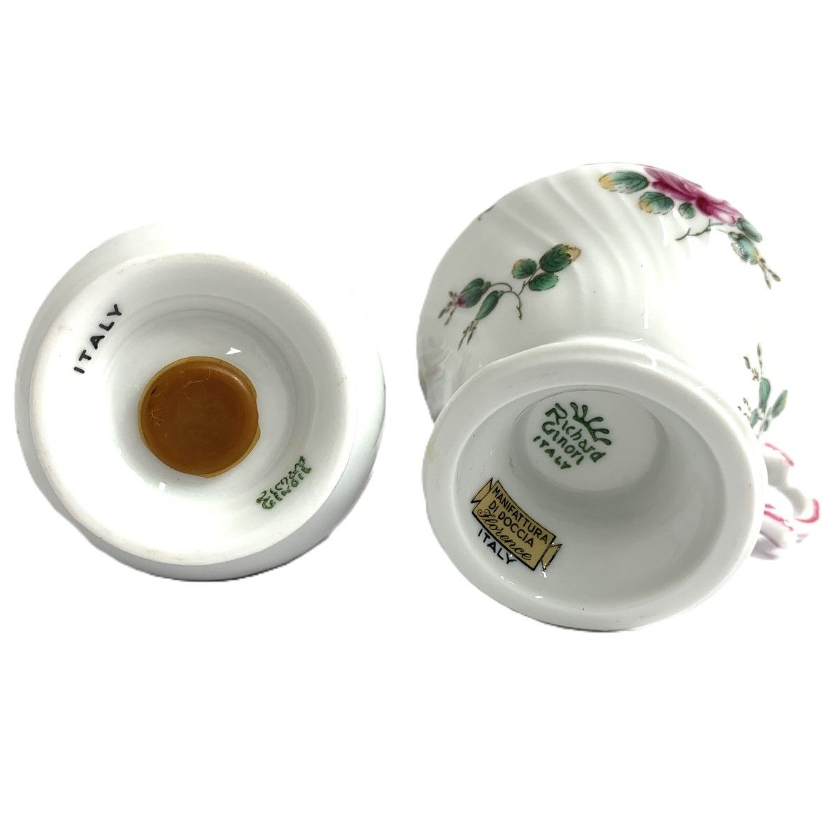 RICHARD GINORI リチャードジノリ アンティックローズ 調味料入れ ベル 蓋付ケース 食器 まとめ売り3点セット ホワイト 240001150274