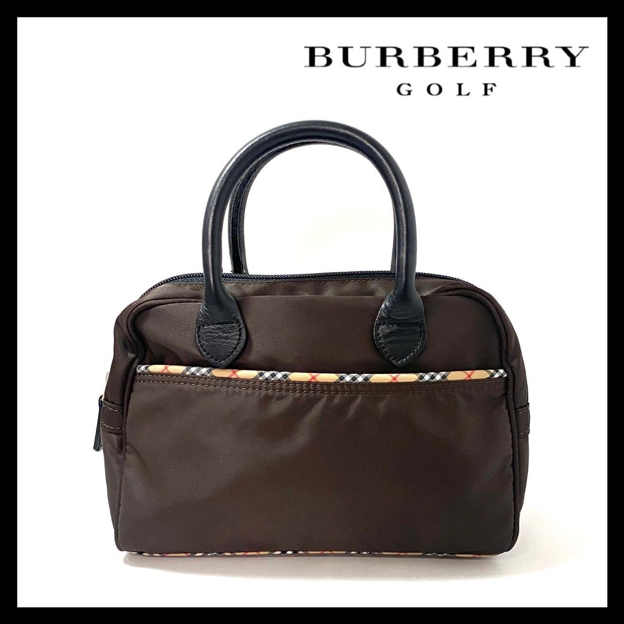 ✨美品✨BURBERRY GOLF ボストンバッグ ロゴ ノバチェック ブラウン ✨美品✨BURBERRY GOLF ボストンバッグ ロゴ ノバチェック ブラウン