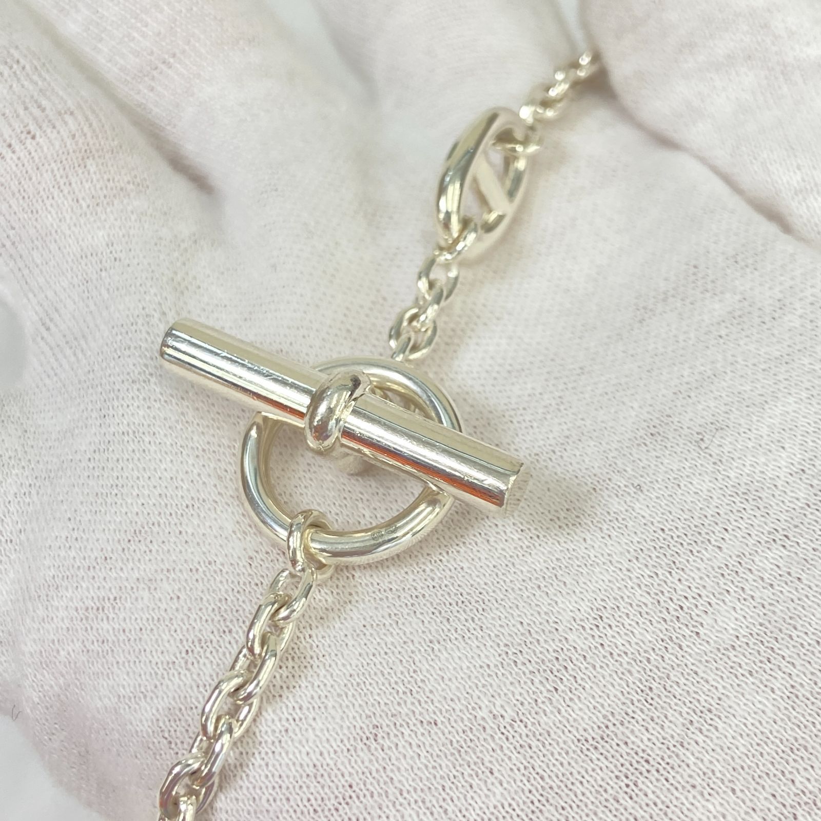 鑑定済み【 美品 】エルメス 《 ファランドール 》 120 シルバー925