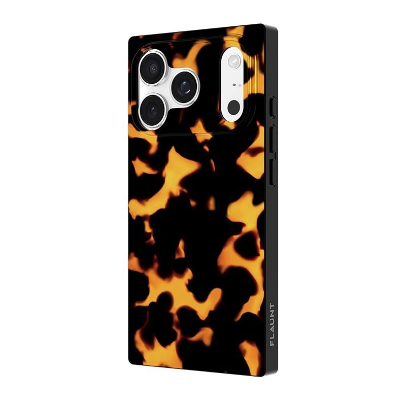 FLAUNT iPhone 17 Pro用 スマホケース 背面型 Square マグセーフケース 正規品 フラウント Tortoise Print WWW_NOITHATQUANGTHANH_NET