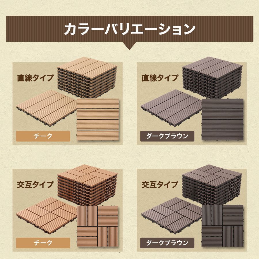 送料無料 27枚セット ウッドパネル人工木 ウッドタイル 天然木粉 ジョイント式 29.5×29.5cm ウッド ウッドデッキ パネル タイル ジョイント 木 屋上 正方形 フロアデッキバルコニー エクステリア ガーデン HRDEVELOPMENT_JP
