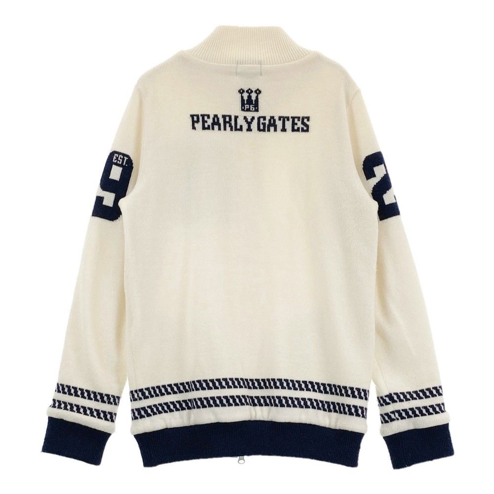 サイズ：1 PEARLY GATES パーリーゲイツ  裏メッシュニットジップジャケット  ホワイト系 [240101472696] ゴルフウェア レディース ストスト サイズ：1 PEARLY GATES パーリーゲイツ 裏メッシュニットジップ