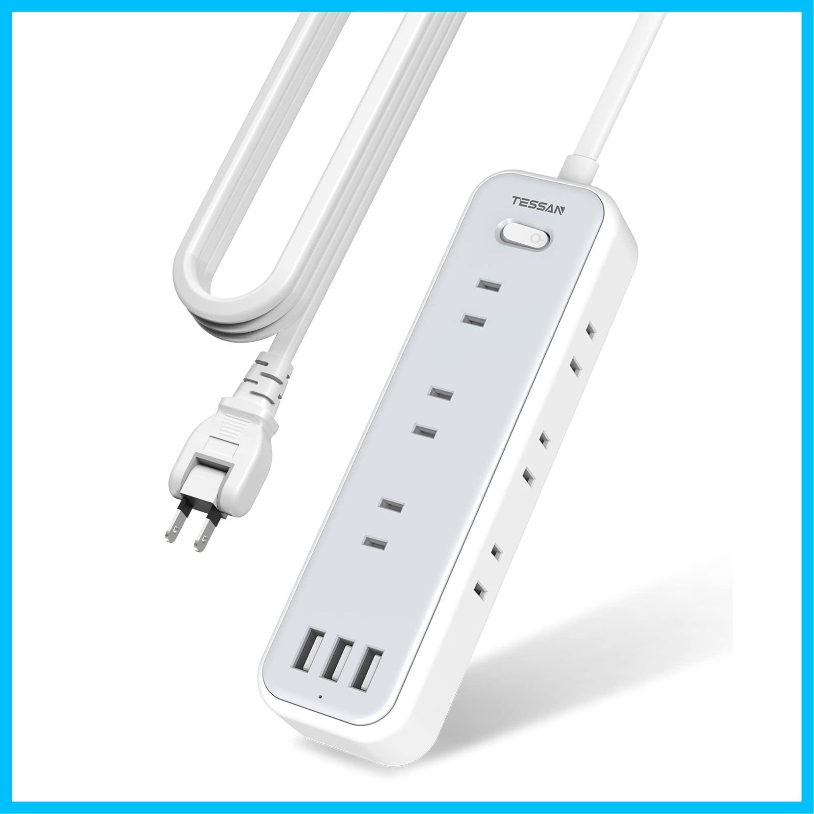 【特価商品】usb付き たこあしコンセント 電源タップ OAタップ 9個AC口 5m 3個USBポート 延長コード コンセントタップ 一括スイッチ付き TESSAN 壁掛け/卓上に