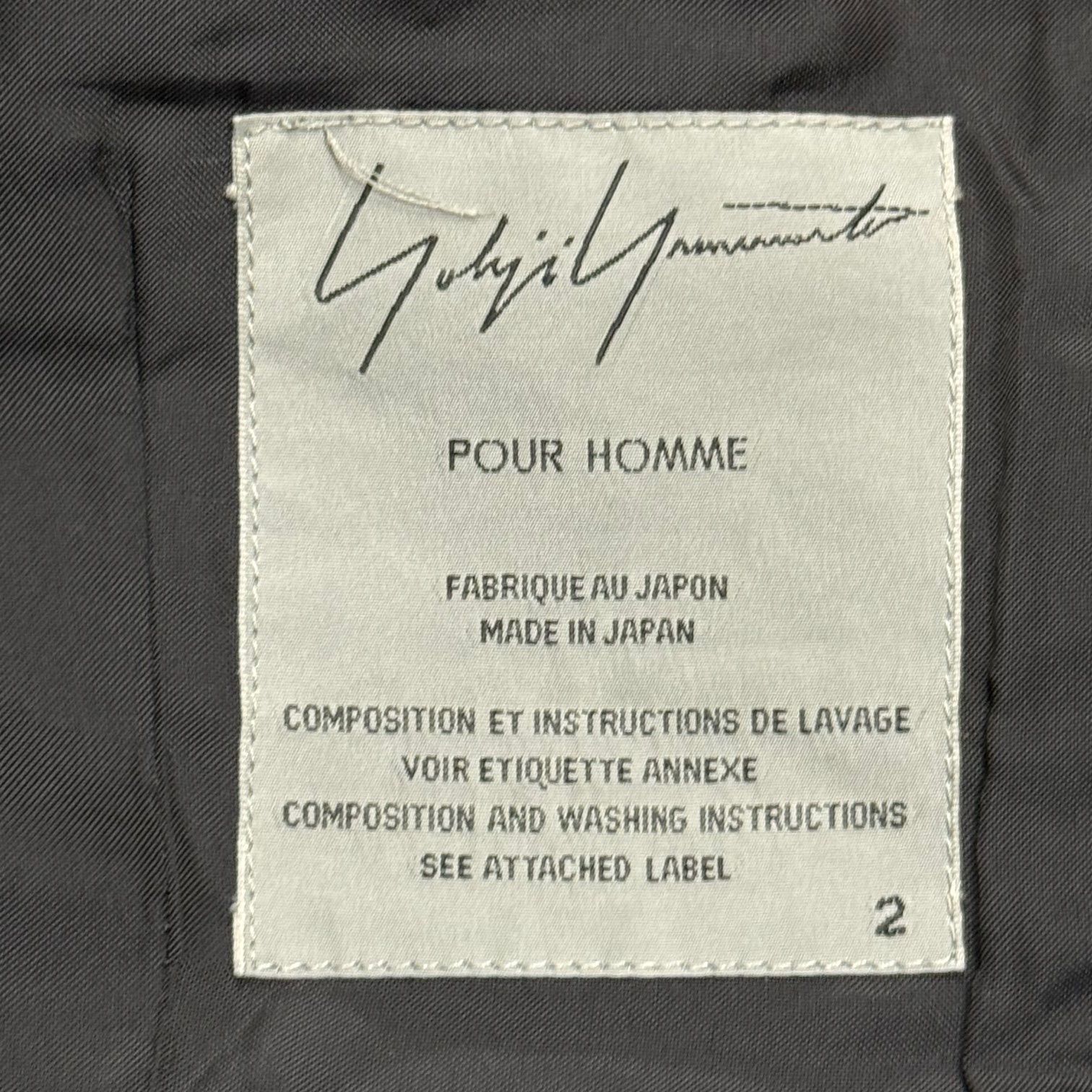 yohji yamamoto POUR HOMME wool gabardine 3B Long Jacket yohji yamamoto POUR HOMME wool gabardine 3B Long Jacket