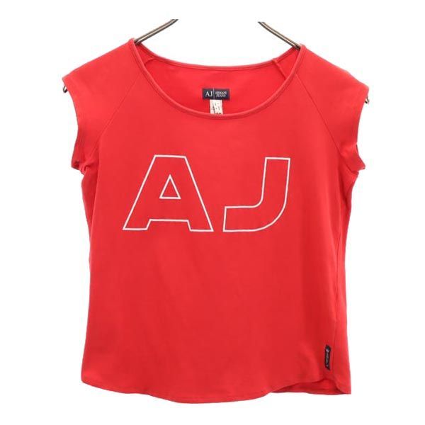 アルマーニジーンズ ロゴプリント 半袖 Tシャツ USA4 レッド系 ARMANI