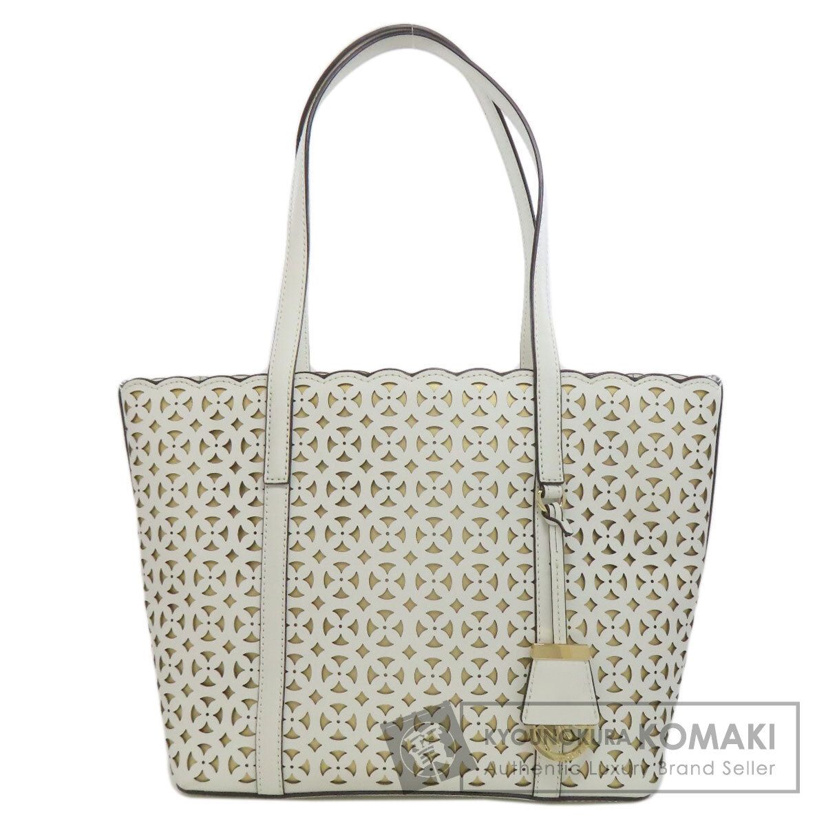 MICHAEL MICHAEL KORS マイケルマイケルコース フラワーモチーフ パンチング トートバッグ PVC レディース