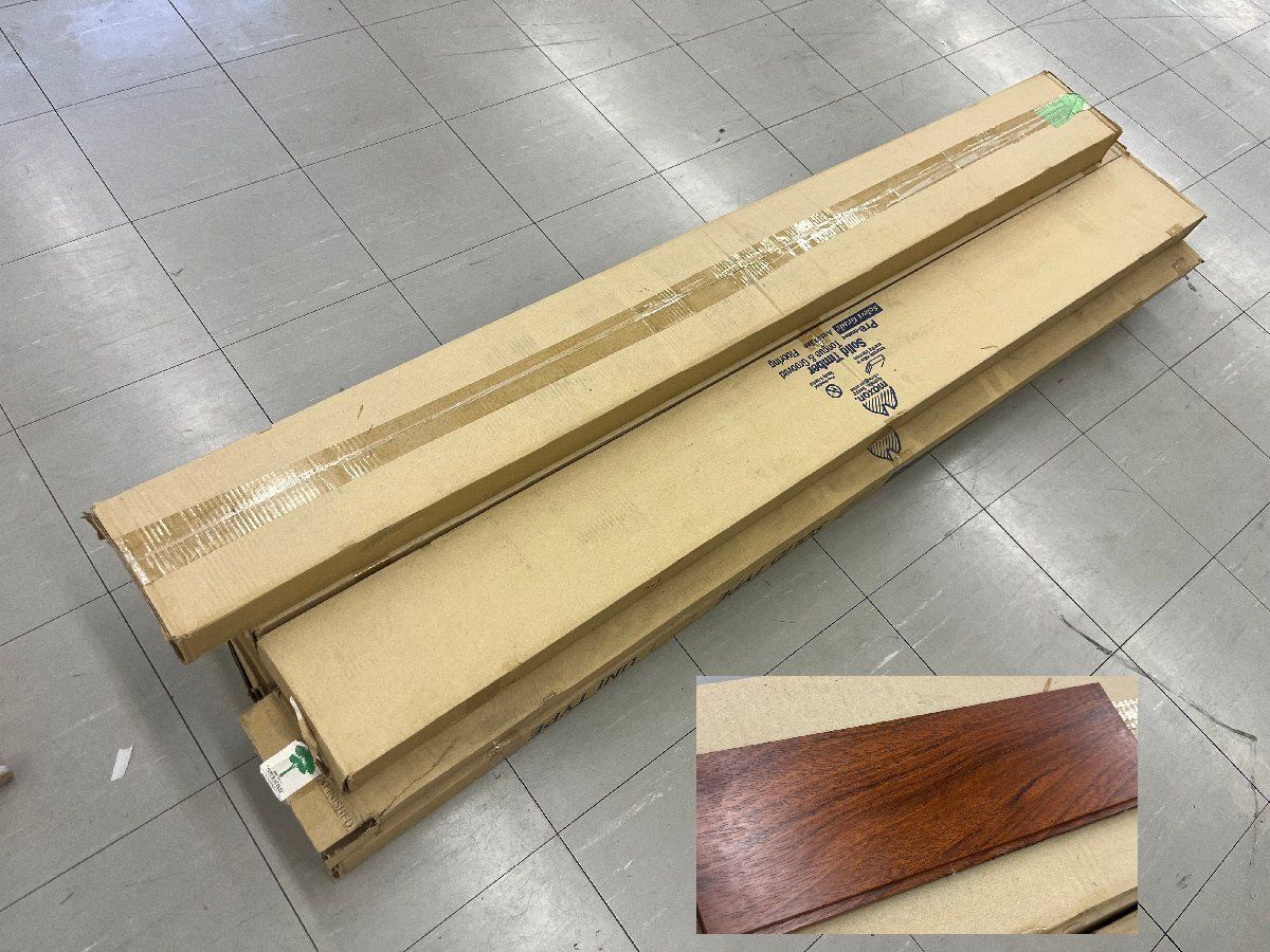 ●moxon チェリー材 フローリング材 床材 ブラウン ♥保管品 無垢材 ブラウン 建築材料 内装 7箱セット まとめて 引き取り大阪 他1129