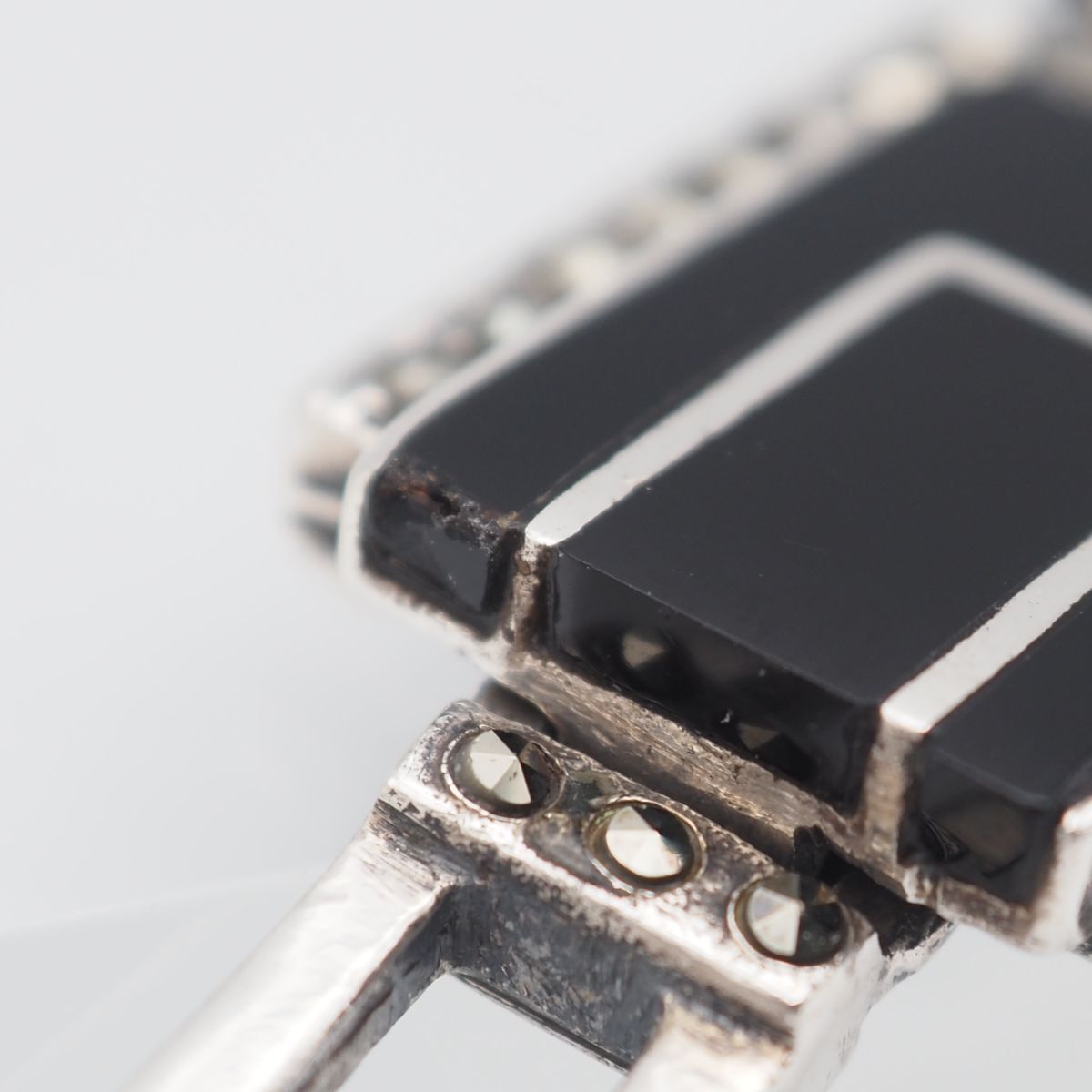 LIZ　ヴァンドーム　銀製品　マーカサイト✕白蝶貝　925VB刻印　ブレス ヴァンドーム 銀製品 マーカサイト✕白蝶貝 925VB刻印 ブレスレット