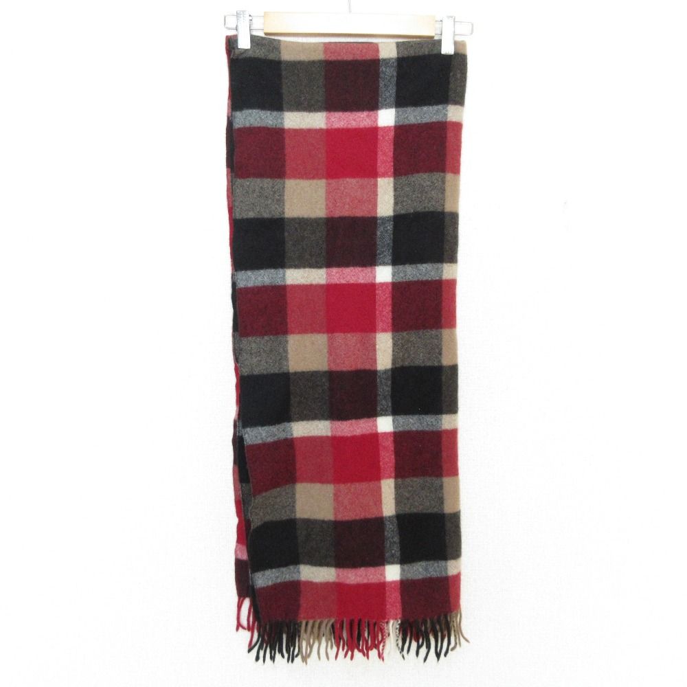 BURBERRY BLUE LABEL マフラー ストール チェック柄 赤 BURBERRY BLUE