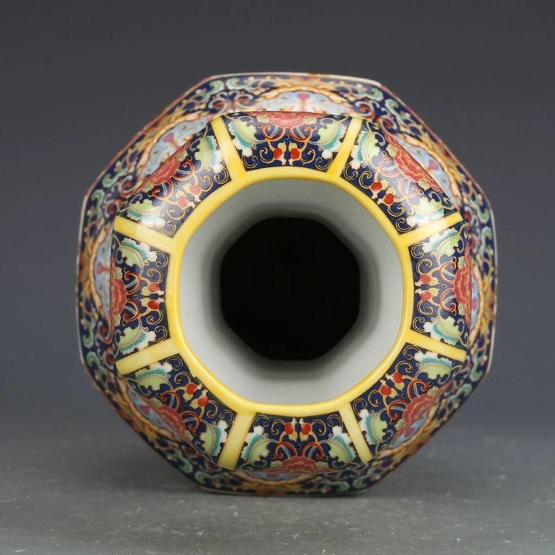 雍正琺瑯彩蒜頭瓶 景徳鎮 陶磁器 装飾品 現代工芸品 美術品