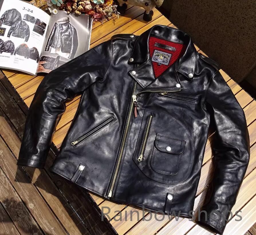 新品未使用】ダブルライダース 茶芯 馬革 レザージャケット 本革