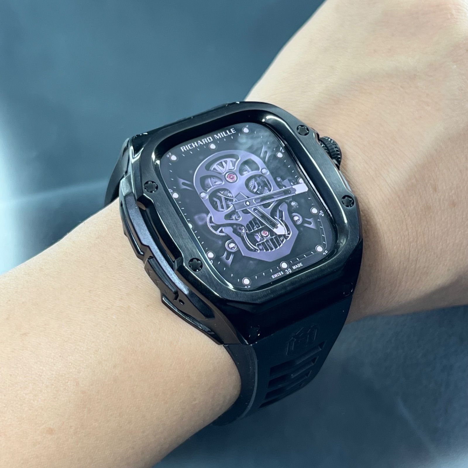 49mm ブラック ステンレス ケースアップルウォッチ ウルトラ