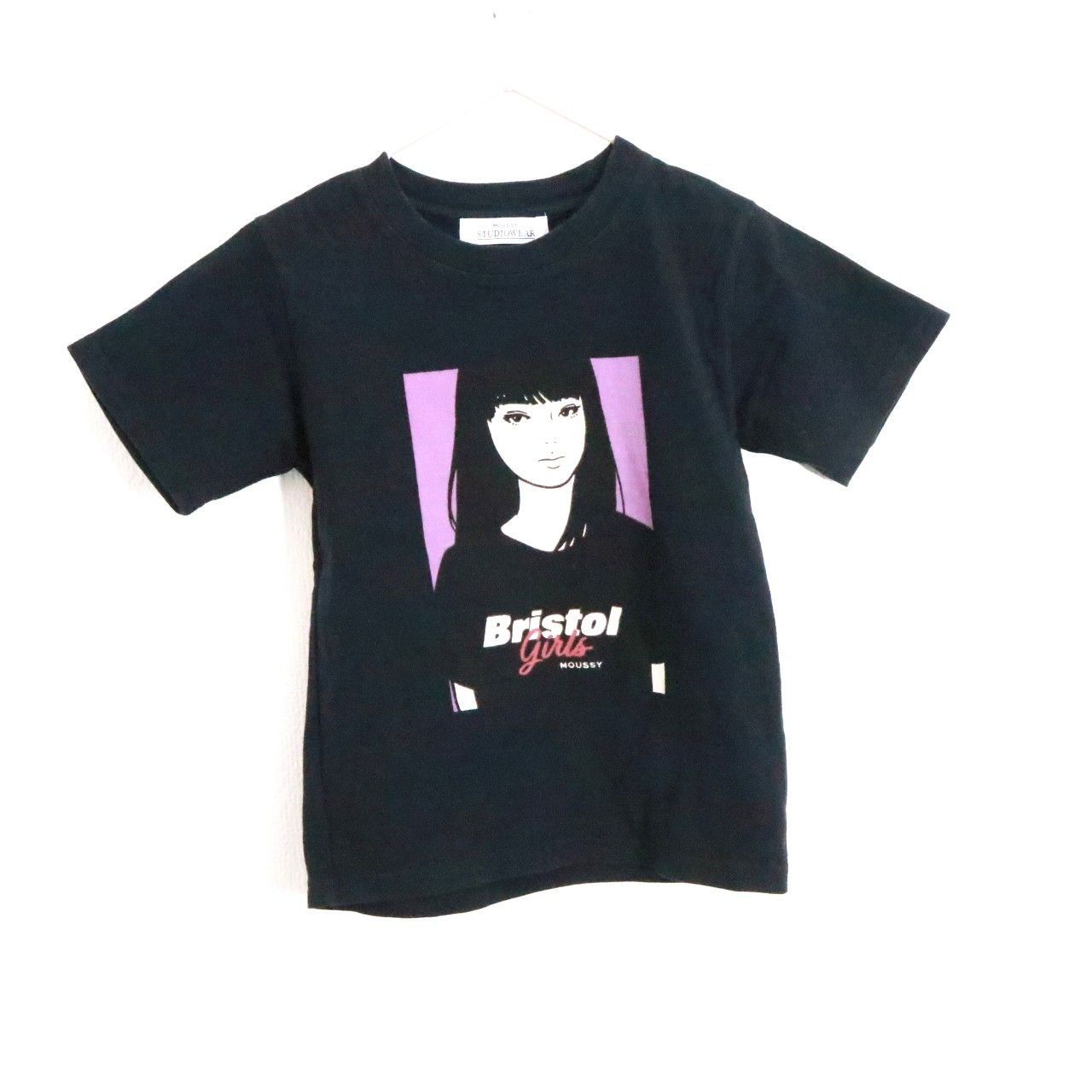 【激安大特価，送料無料】 【中古A】MOUSSY KIDS マウジー × FCRB KIDS エフシーアールビー 120cm キッズ 半袖Tシャツ 黒 010CSB01-0290 中古A 古着 Tシャツ