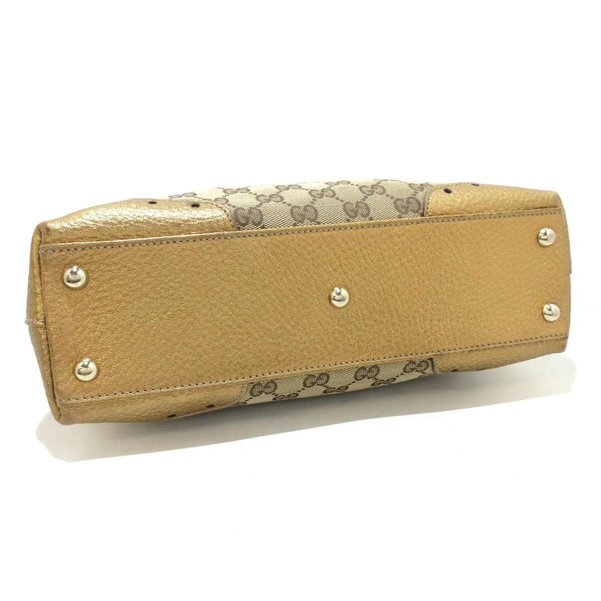 GUCCI(グッチ) ハンドバッグ GG柄 145785 ベージュ×ダーク GUCCI(グッチ) ハンドバッグ GG柄 145785 ベージュ×ダーク