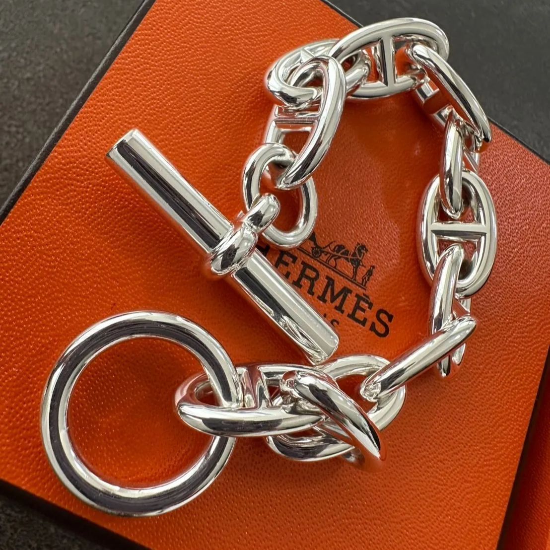 お値下げ【新品未使用】HERMES エルメス シェーヌダンクル GM11コマ HERMES - 【新品未使用】HERMES シェーヌダンクルgm11コマの通販 by