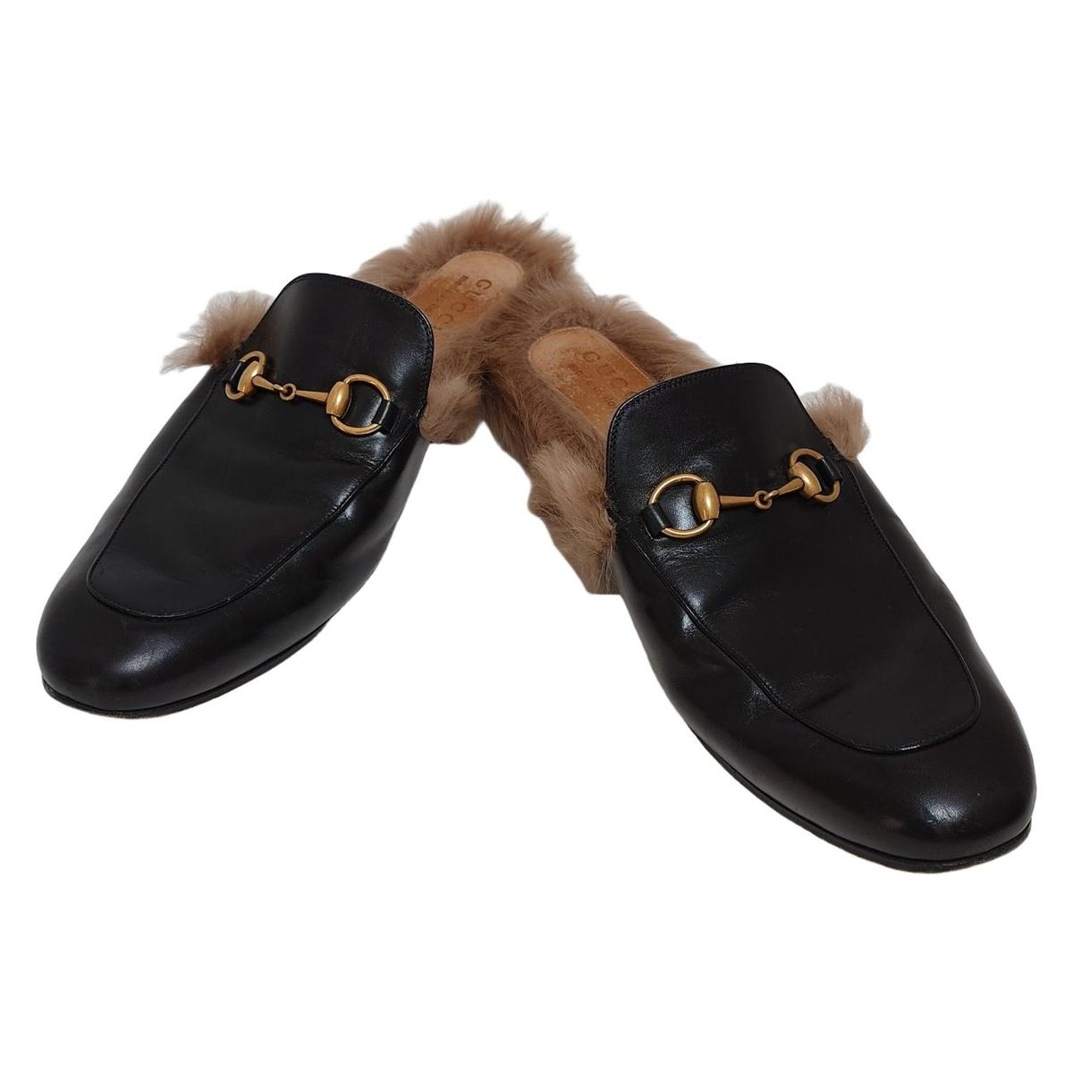 GUCCI グッチ プリンスタウン ホースビットサンダル 黒 ビット